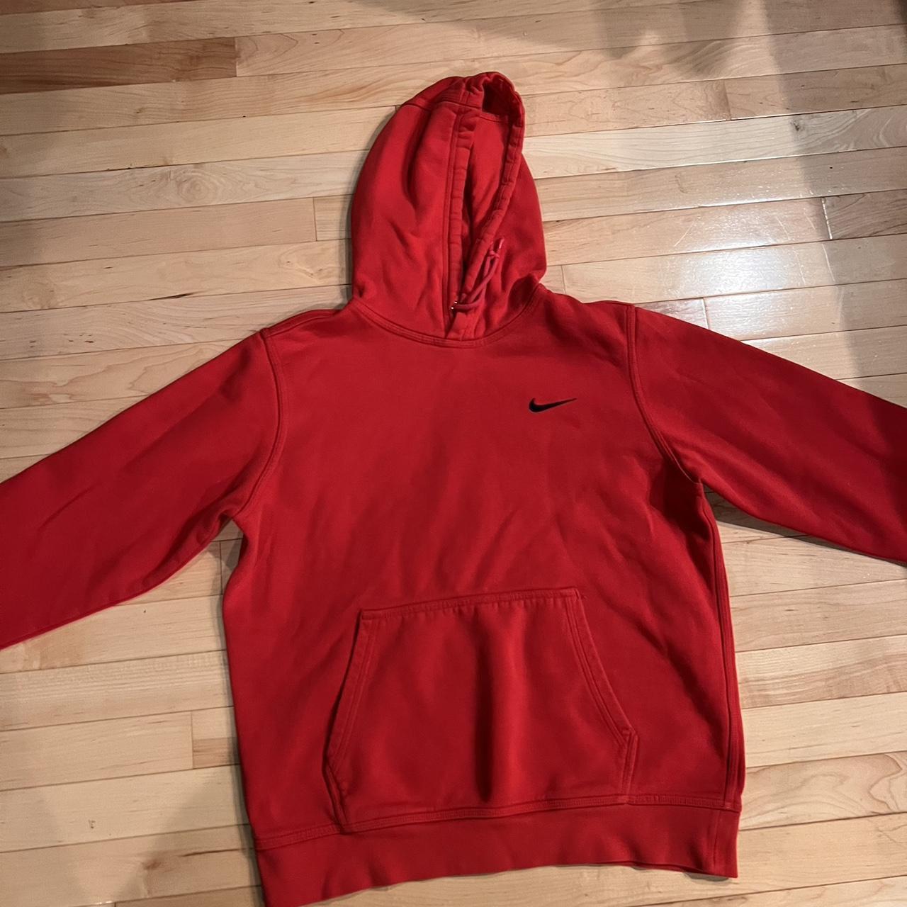 mens nike red hoodie