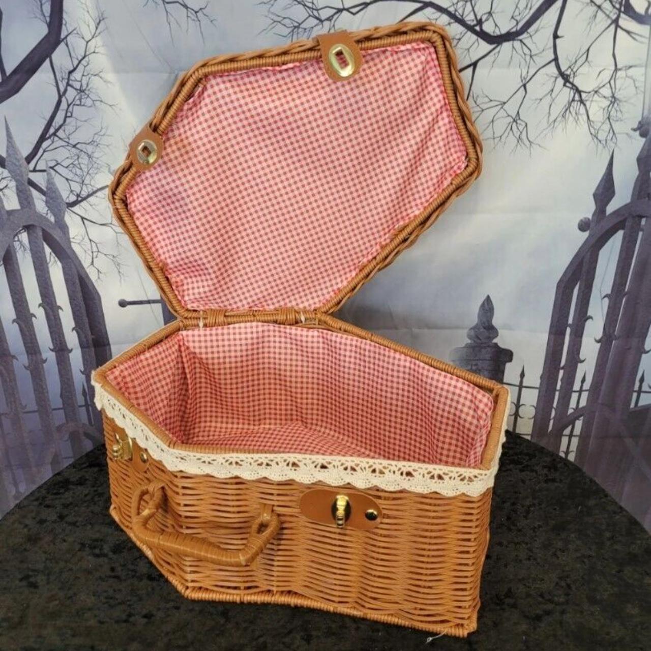 COFFIN PICNIC/BOO BASKET Adorable Handmade One of... Depop