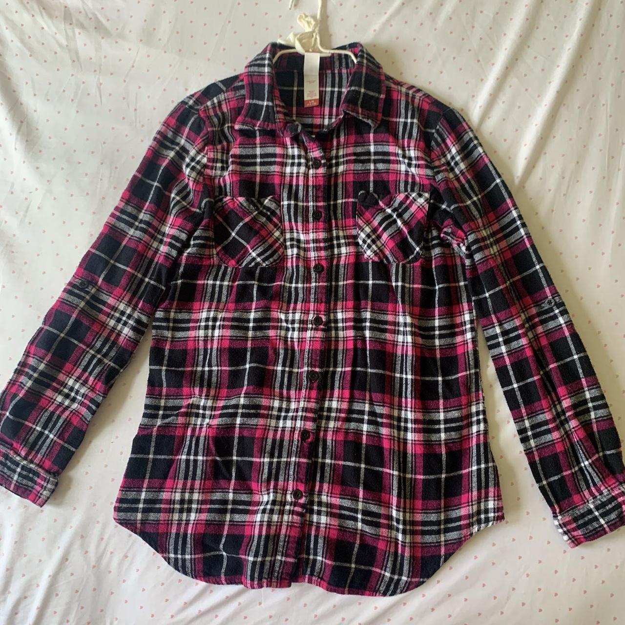 no boundaries women's flannel shirt