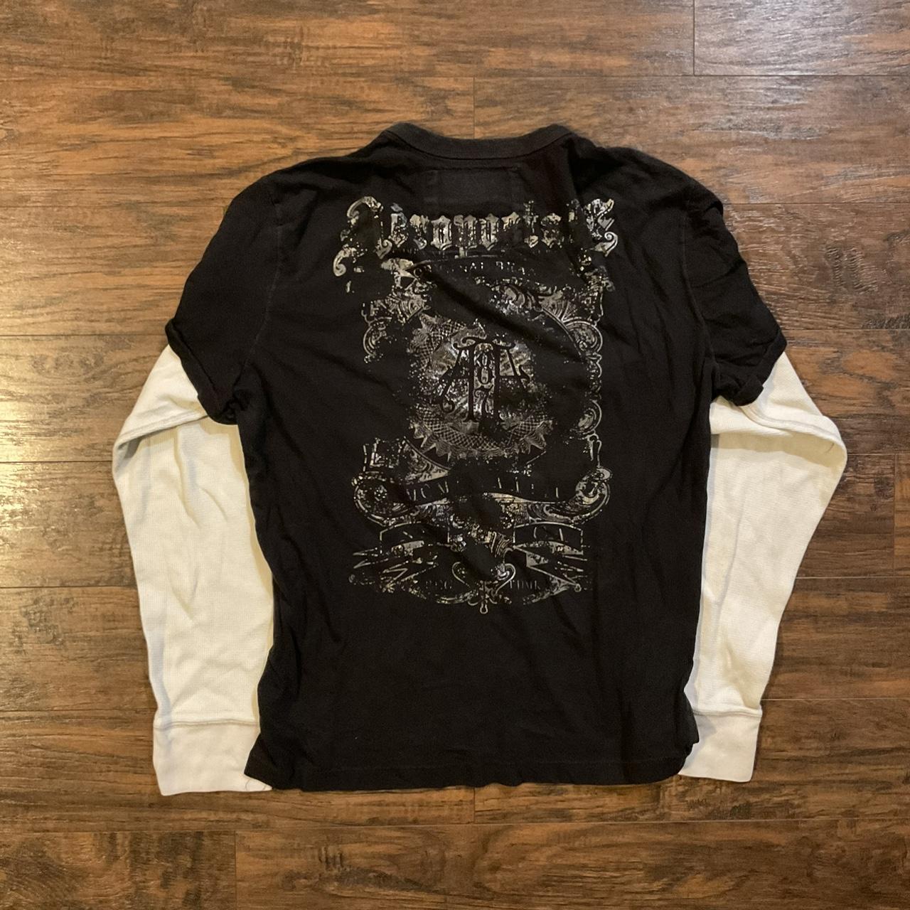 Y2K Affliction style thermal under sleeve Will ship... - Depop