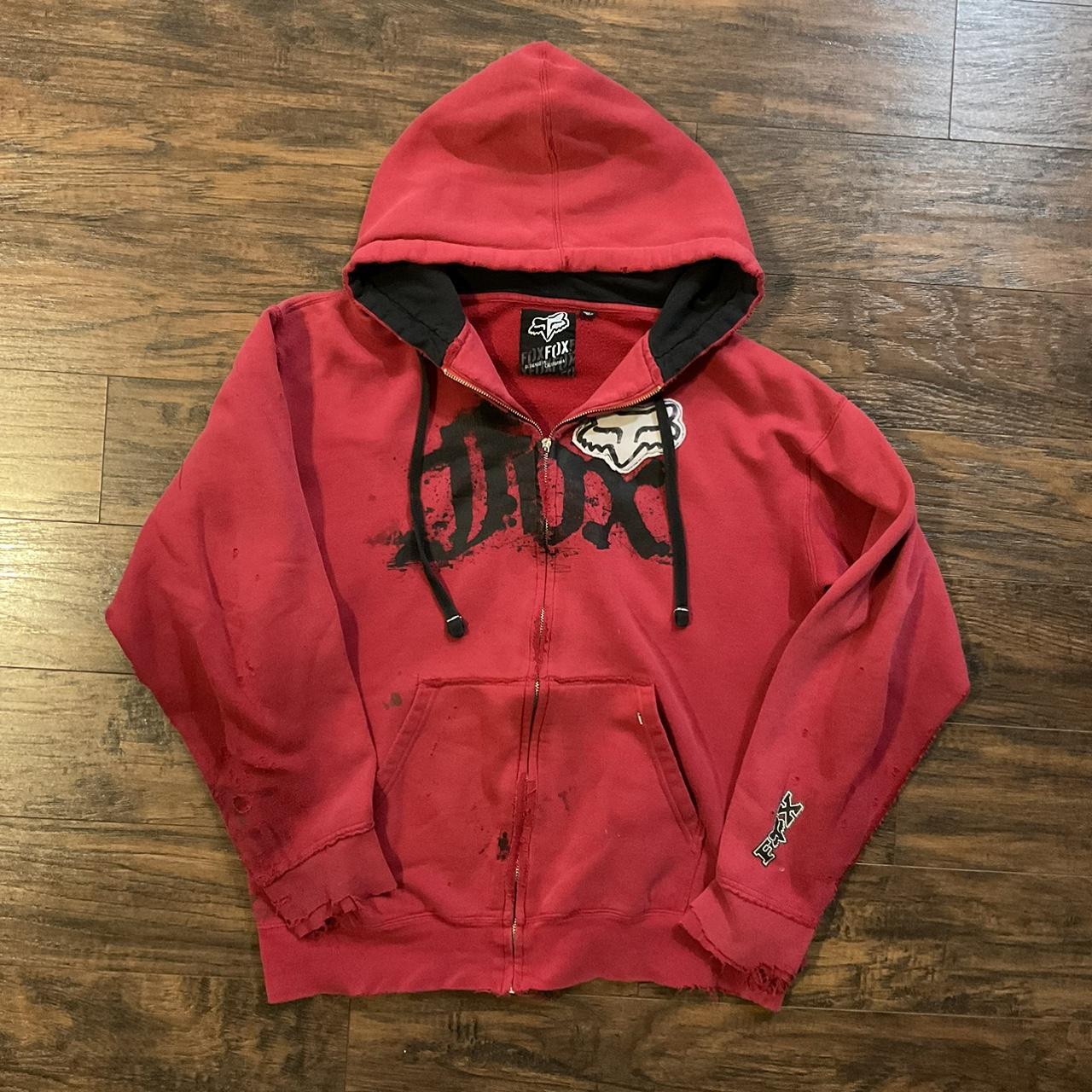 Y2K Fox Racing hoodie No zipper pull but it... - Depop