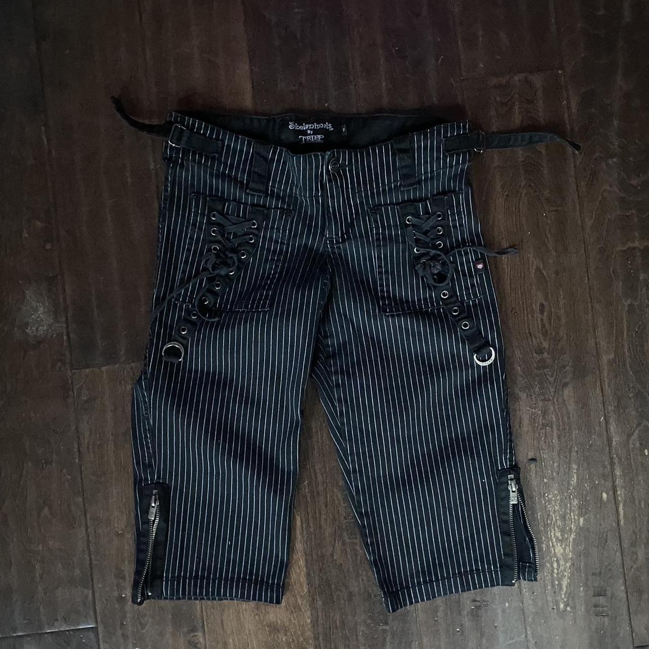 rare skelanimals + tripp collab bondage shorts... - Depop