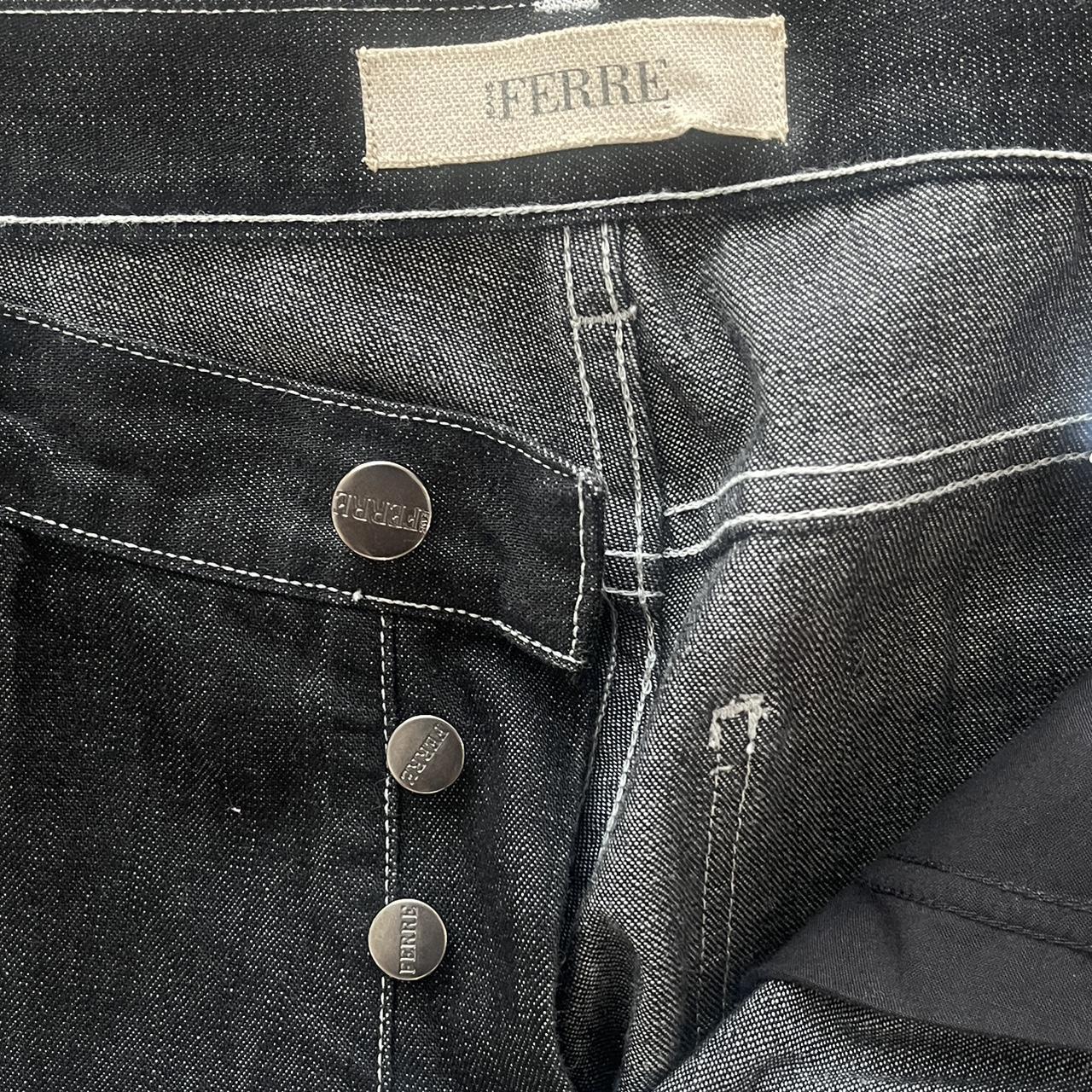 vintage Black Gianfranco Ferre Jeans Made in Italy... - Depop