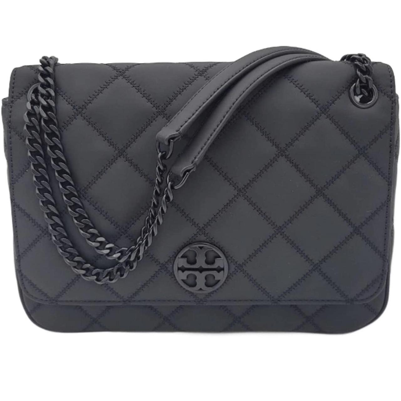 Tory Burch Willa Matte Black Shoulder Bag