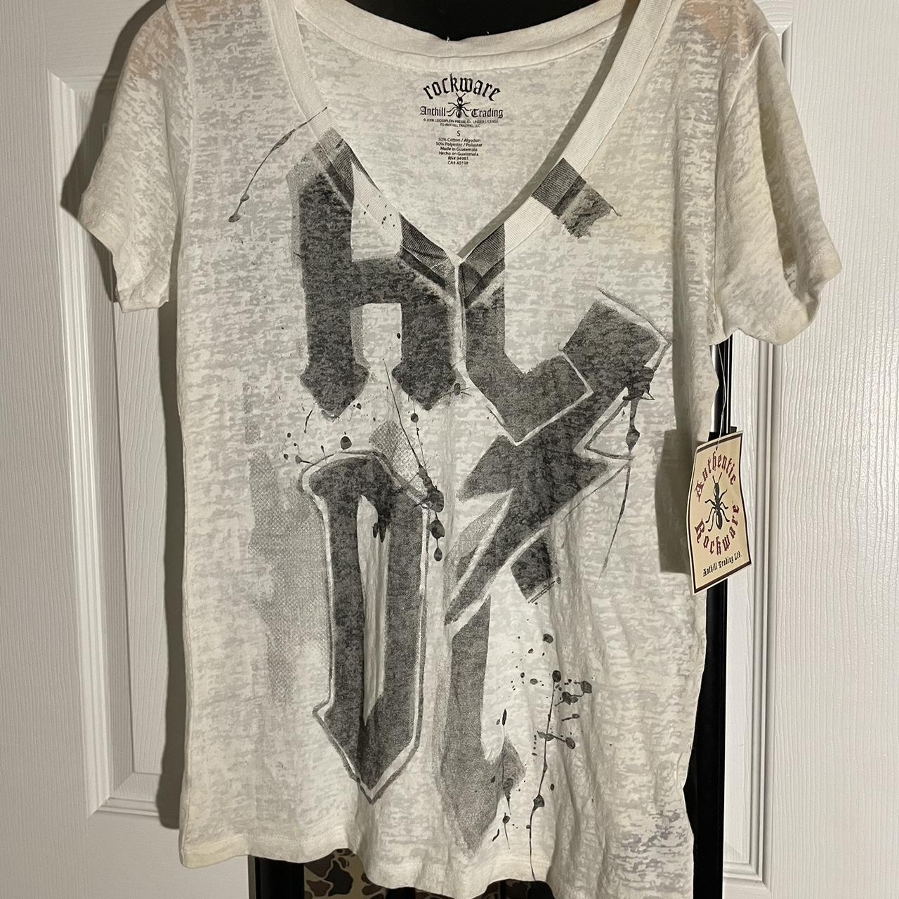 Deadstock 2004 AC/DC Rockware V Neck I love this so... - Depop