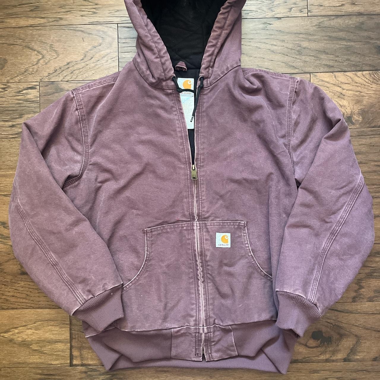 Women’s burgundy/maroon carhartt Detroit jacket... Depop