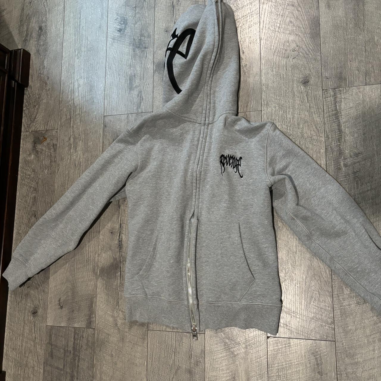Revenge Men's embroidered full zip up Size Medium | Depop