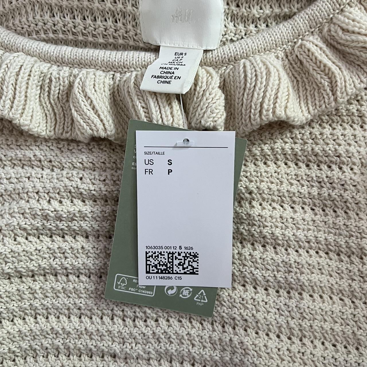h&m crochet knit top in cream literally so adorable... Depop