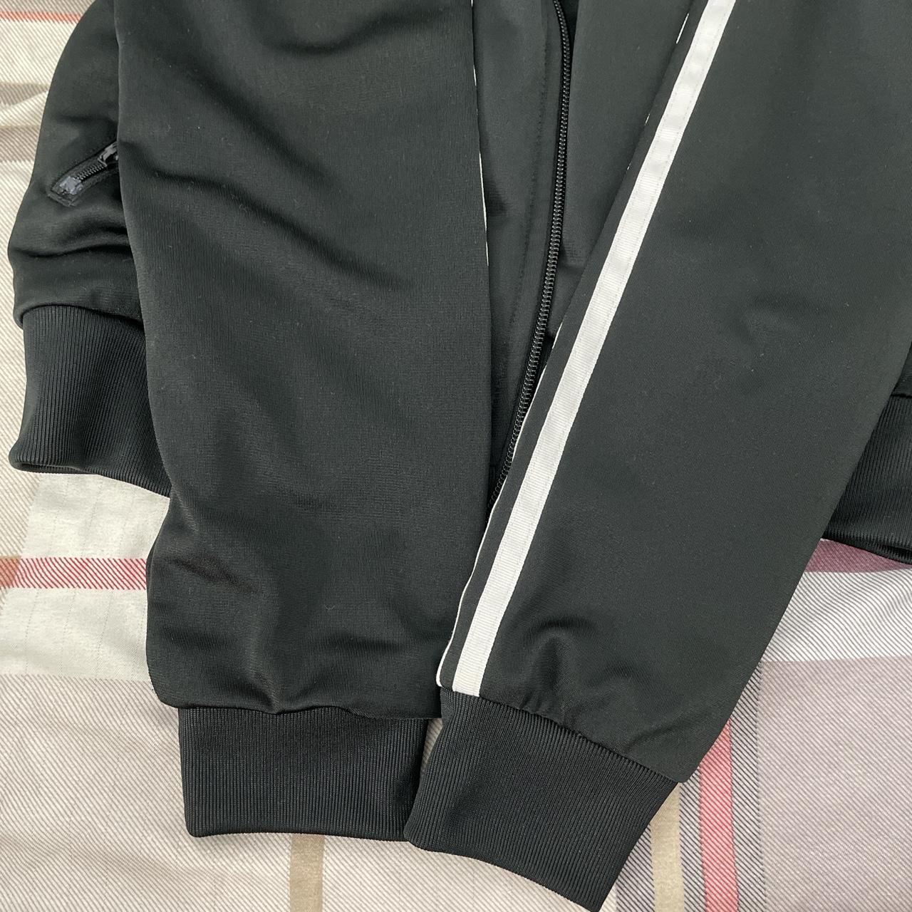 adidas women’s track jacket color: black size:... - Depop