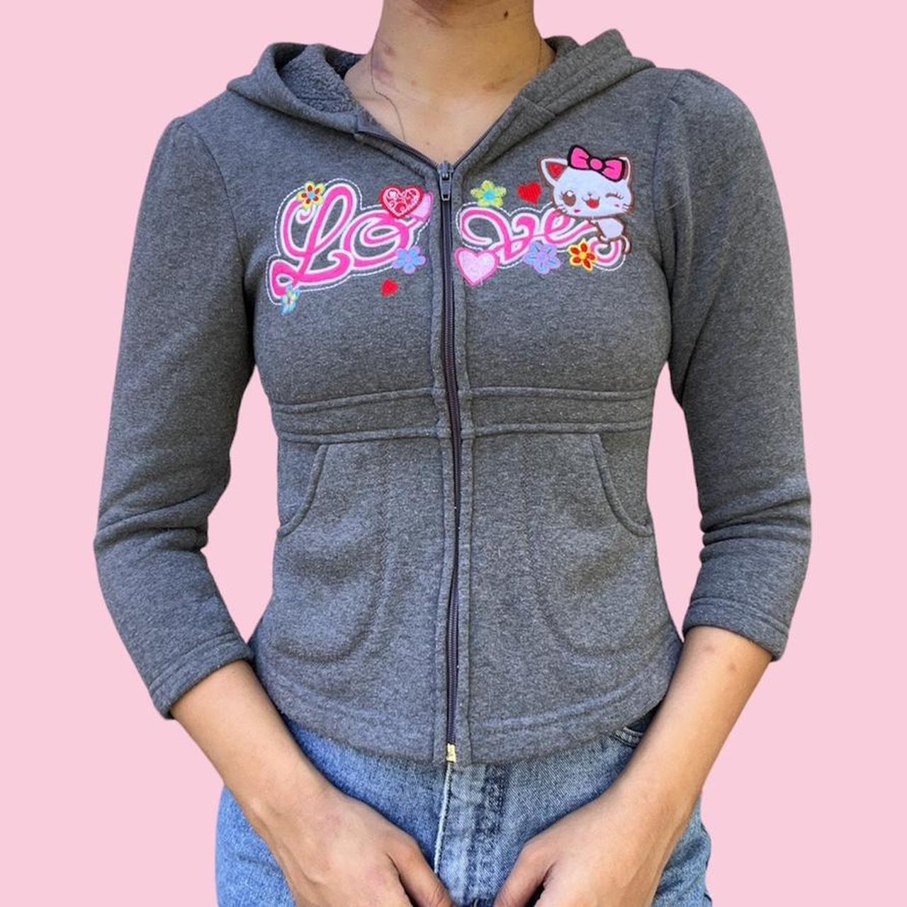 Women's hello kitty discount zip up hoodie