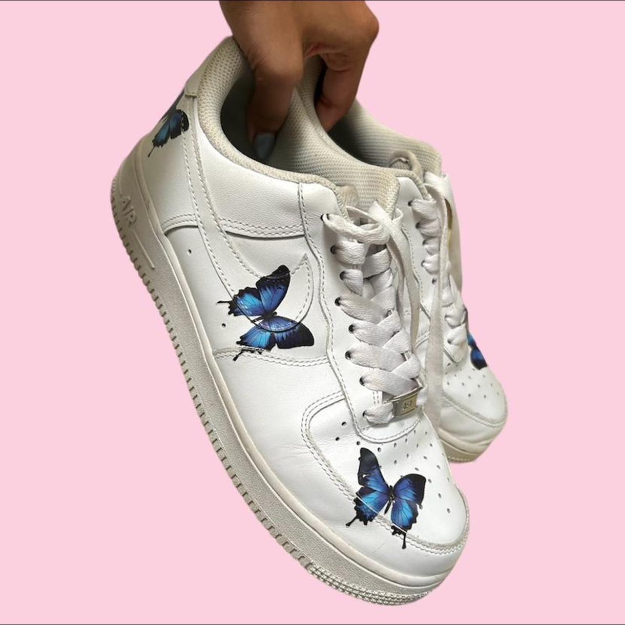 blue butterfly shoes nike