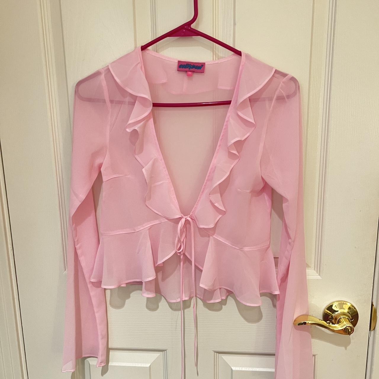 Light pink hotsell sheer cardigan