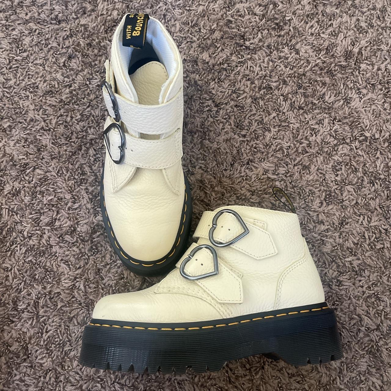 Devon Hearts Quad Boot in Cream. Only used 34... Depop