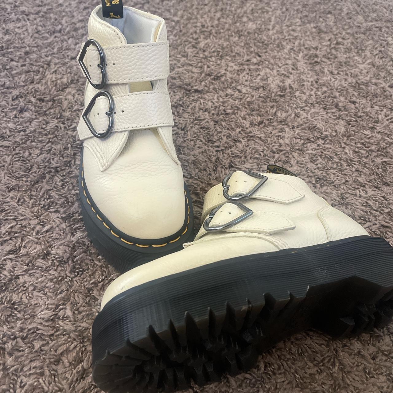 Devon Hearts Quad Boot in Cream. Only used 34... Depop