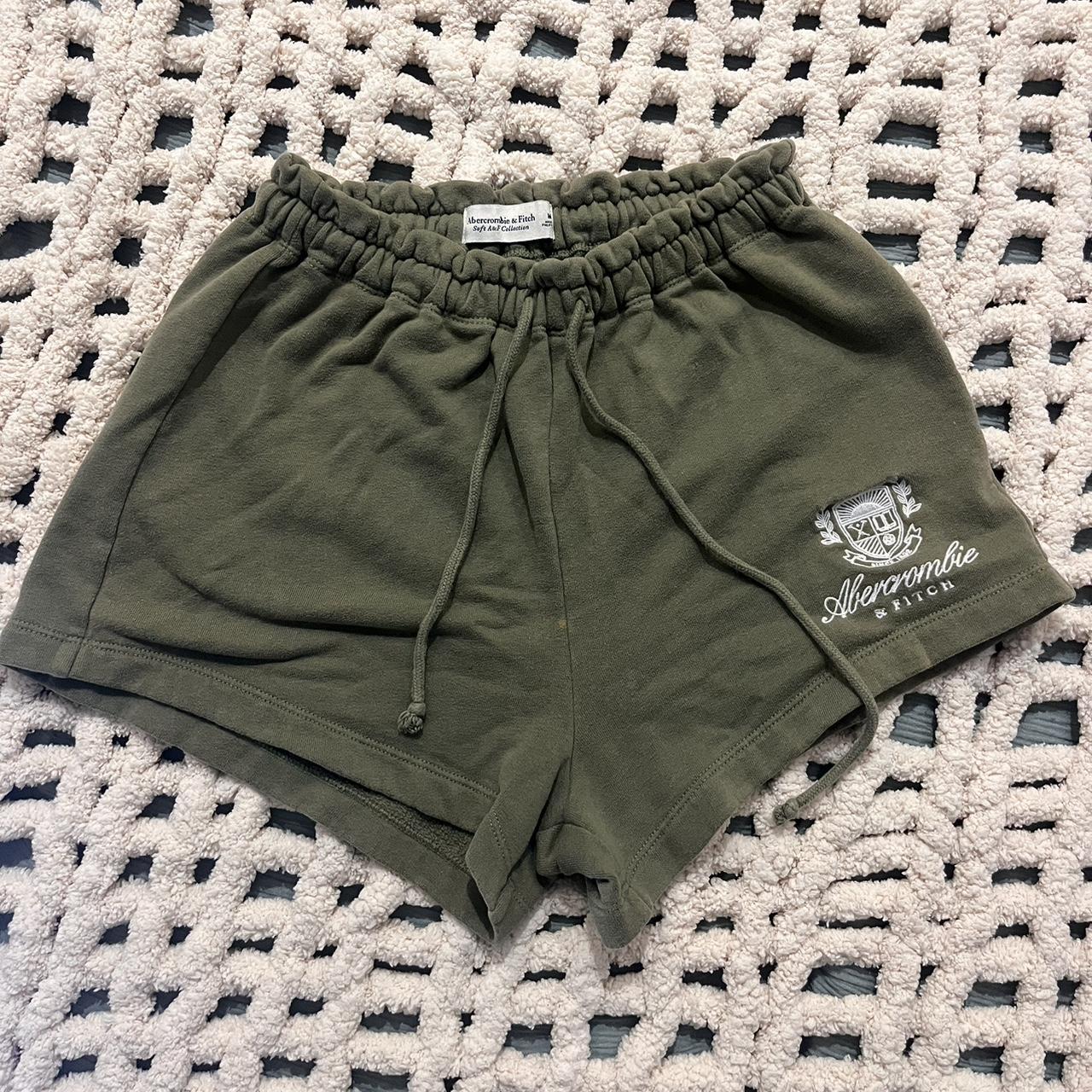 Olive green Abercrombie & Fitch lounge shorts So... - Depop