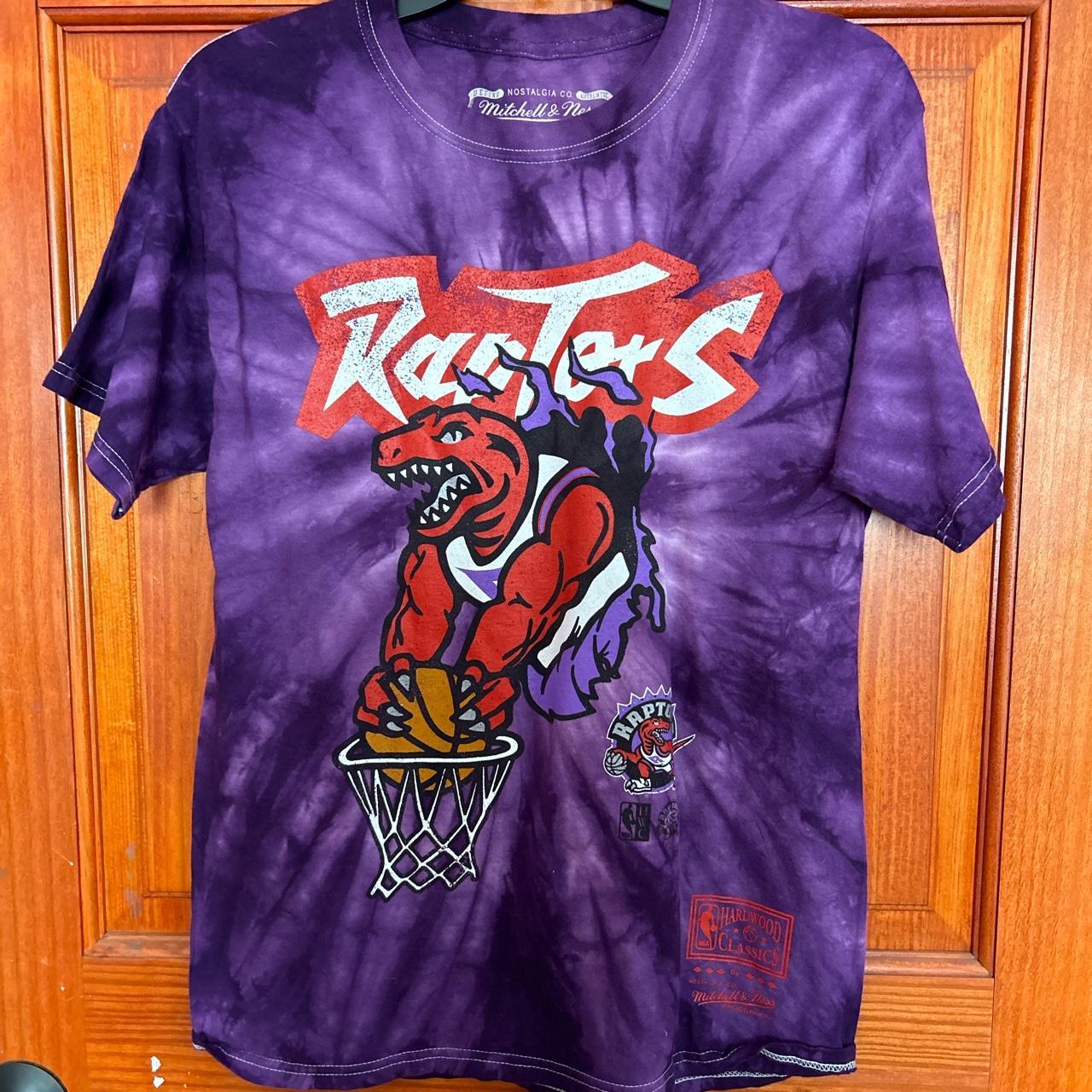 purple tie dye raptors shirt