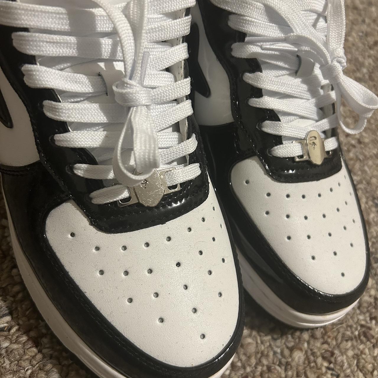 Black n white Bapestas with no box - Depop