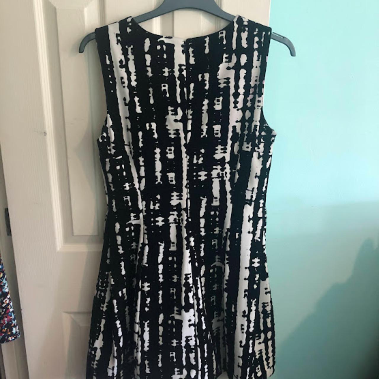 Calvin Klein Women's Black and White Dress | Depop