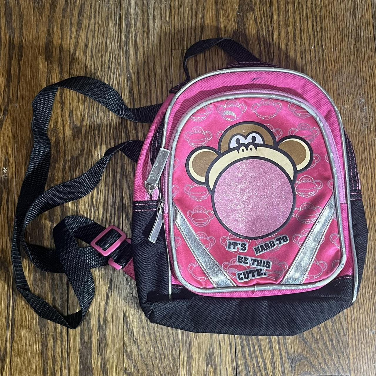 Bobby Jack Women's Pink and Black Bag Depop