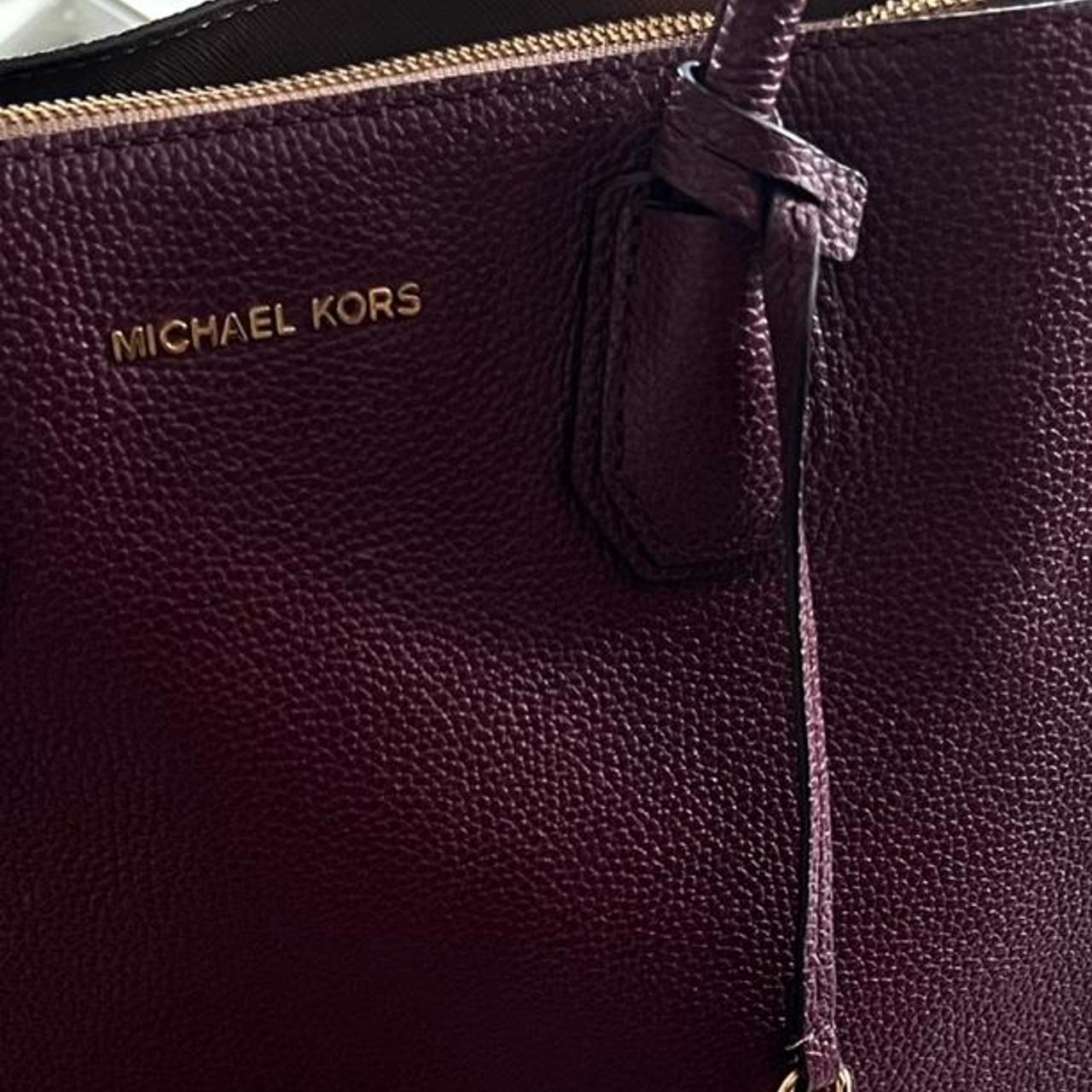 Michael Kors Women's Burgundy And Purple Bag | Depop