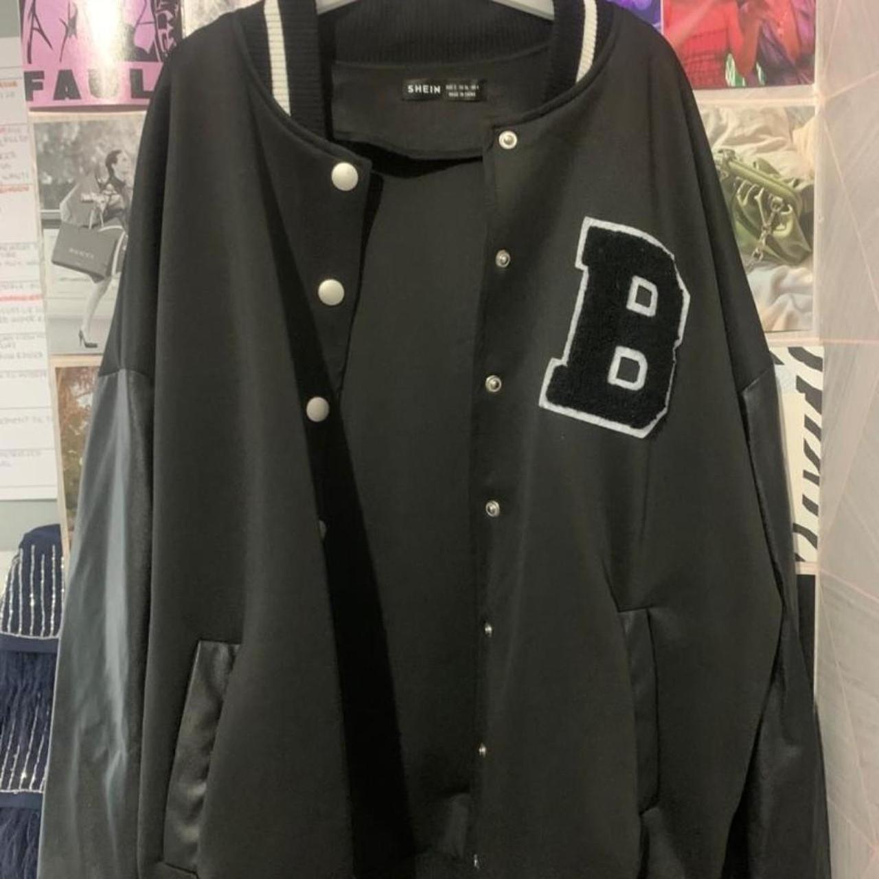 Black Varsity Jacket •hardly worn •bought off... - Depop