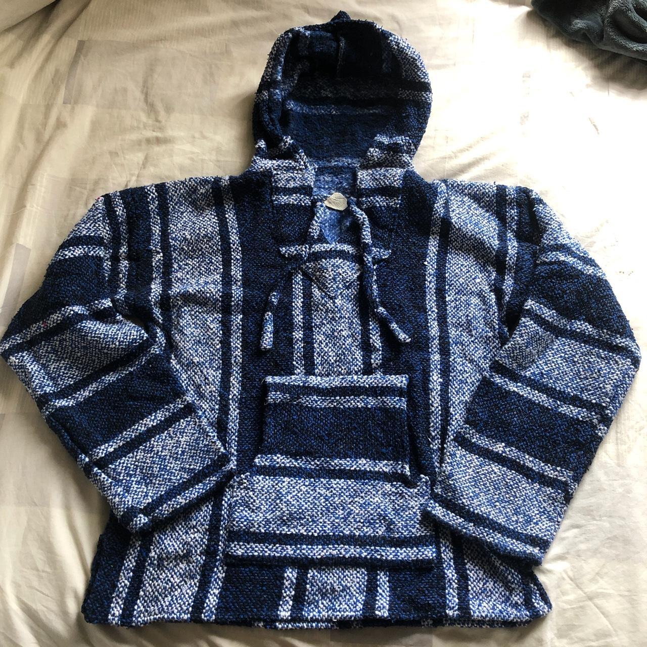 Mexican Baja Jerga Knitted Hoodie Bought in... Depop