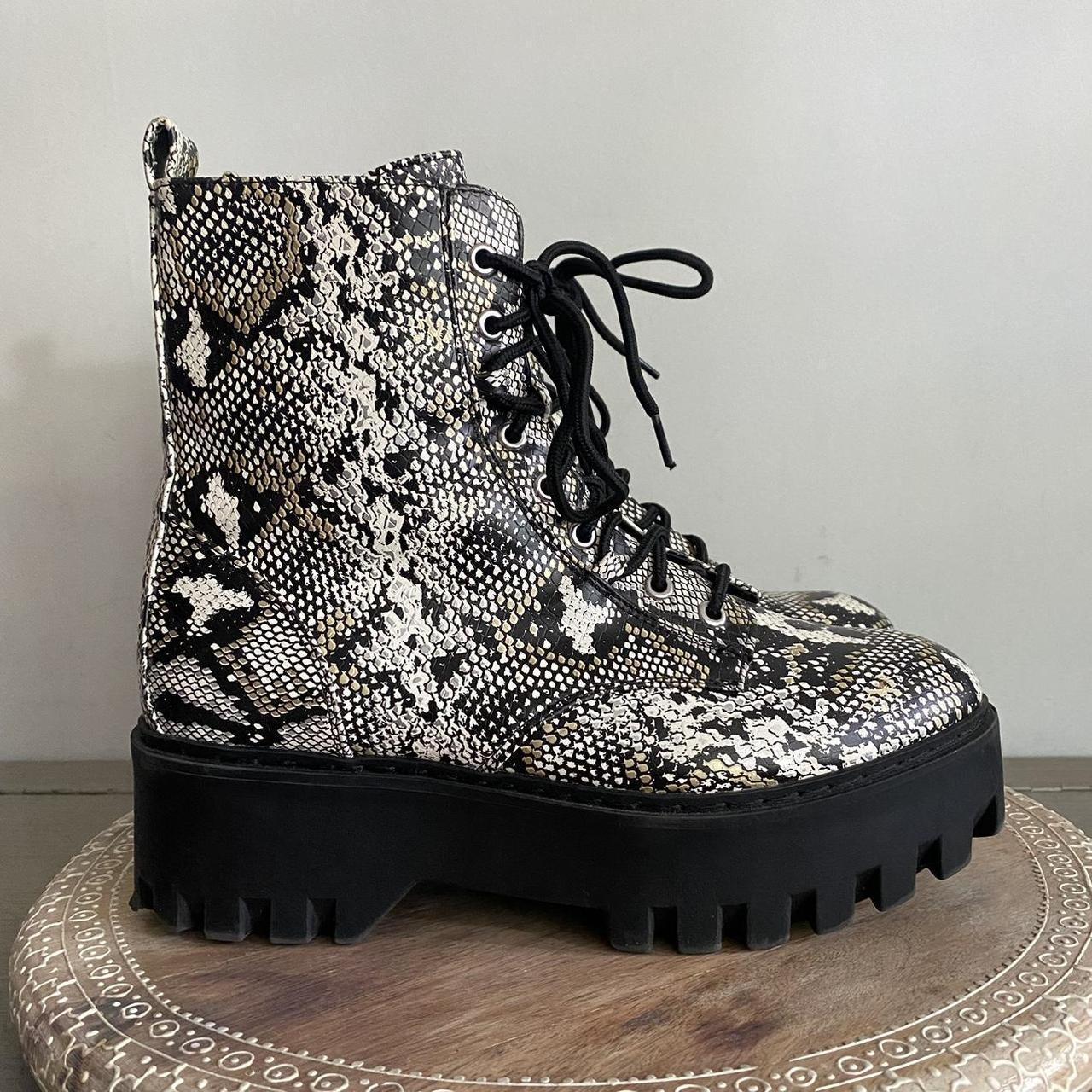 Snakeskin sale combat boots