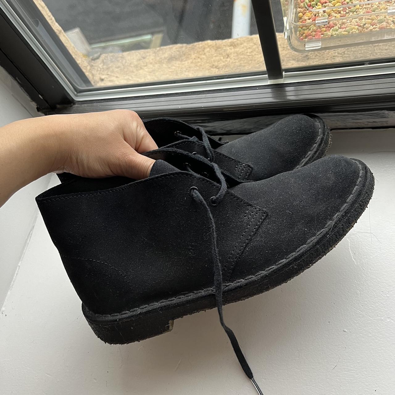 clarks black suede boots