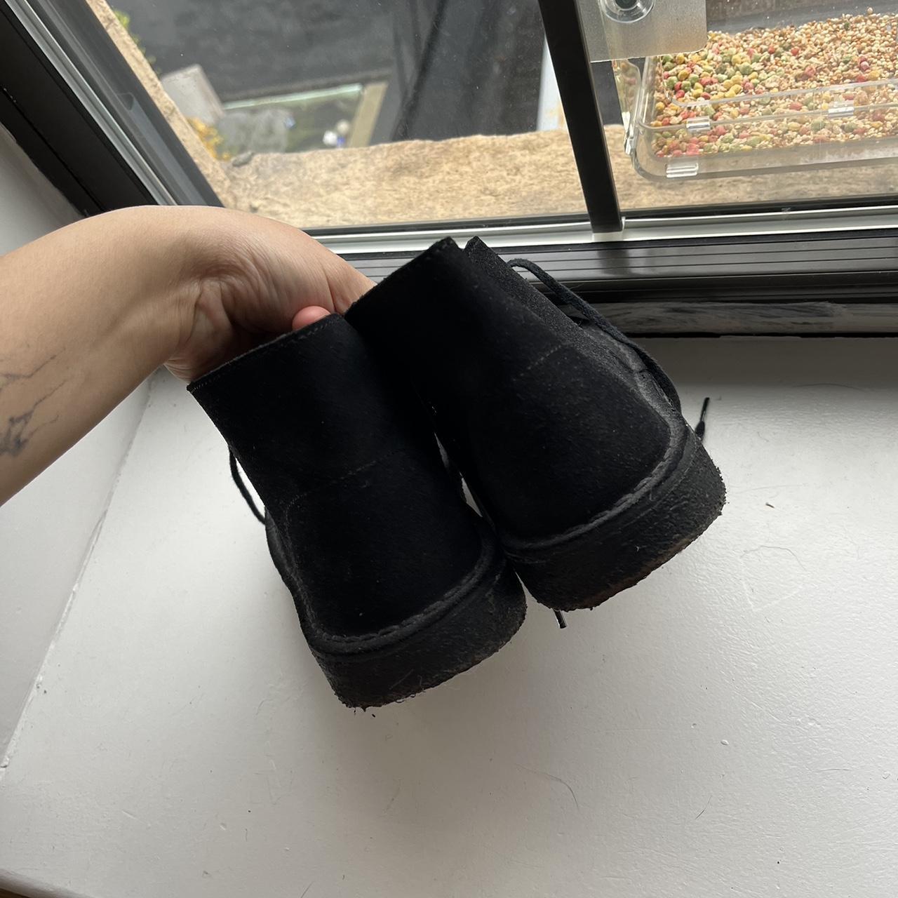 clarks black suede boots