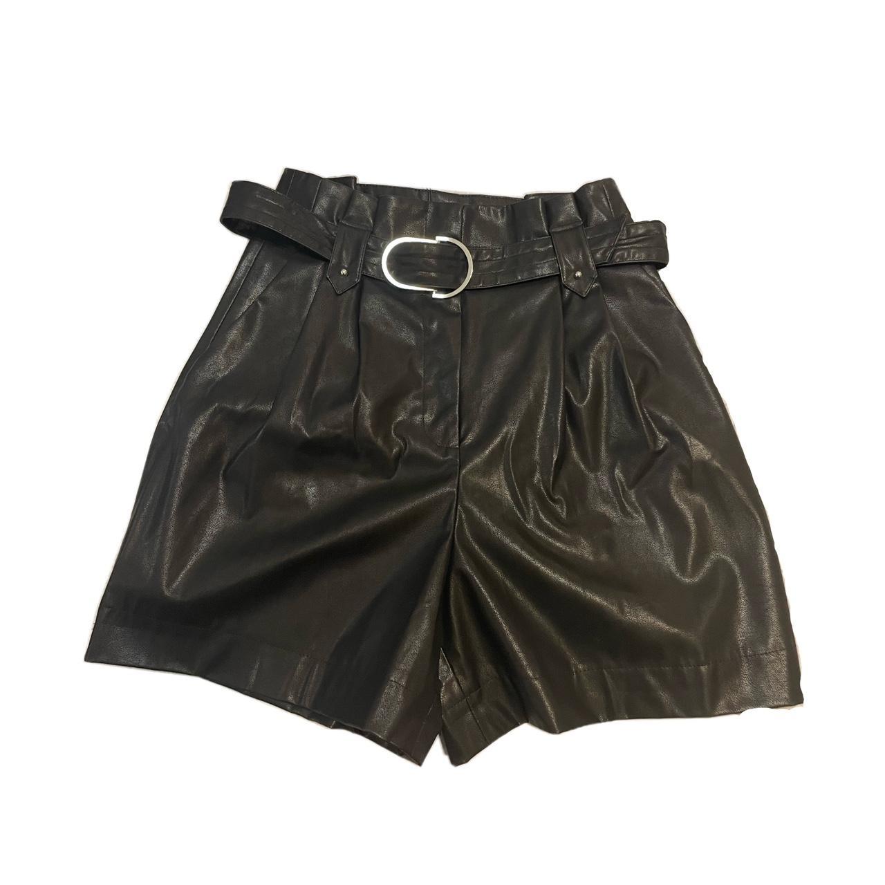 Womens Shorts Zara Leather Bermuda Shorts Trafaluc By Zara Brown
