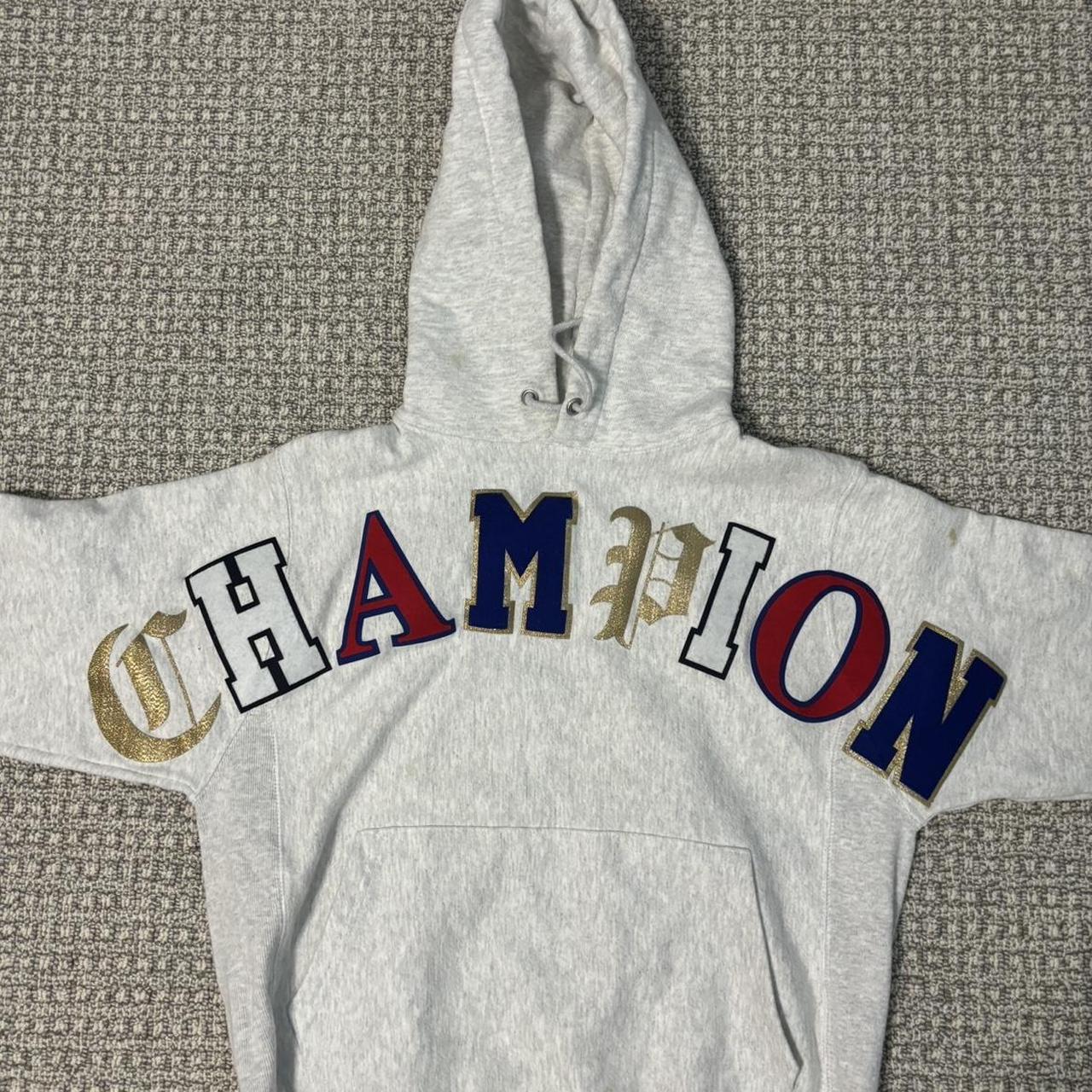 Extremely retailer Rare Champion Spell Out Hoodie