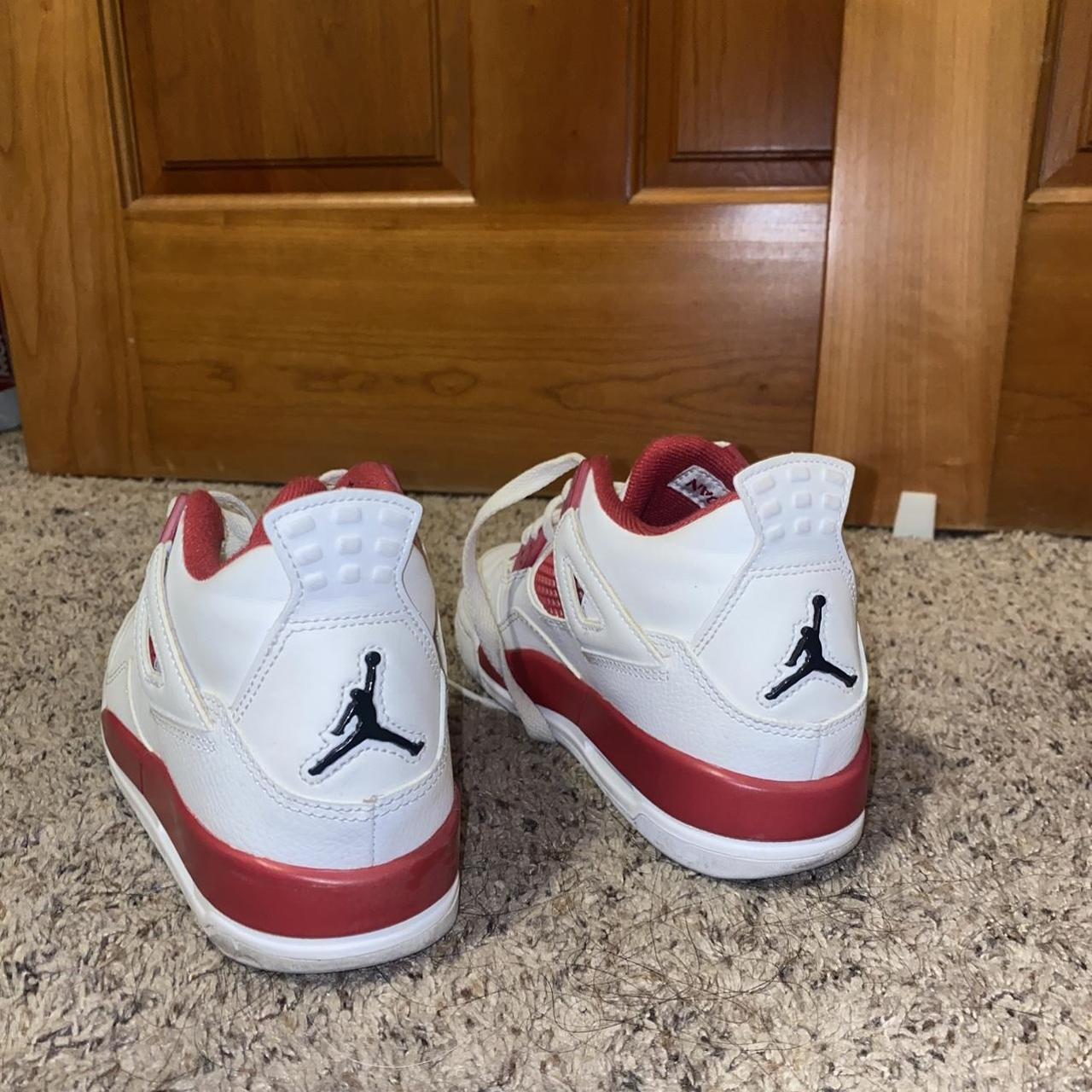 Jordan White and Red Trainers | Depop