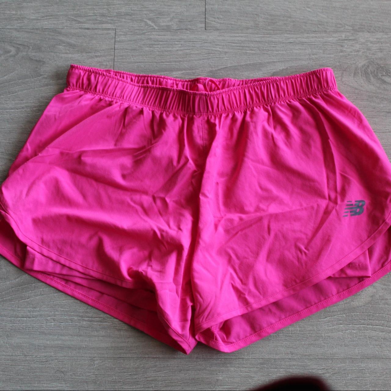 Pink New Balance shorts! Adjustable... - Depop