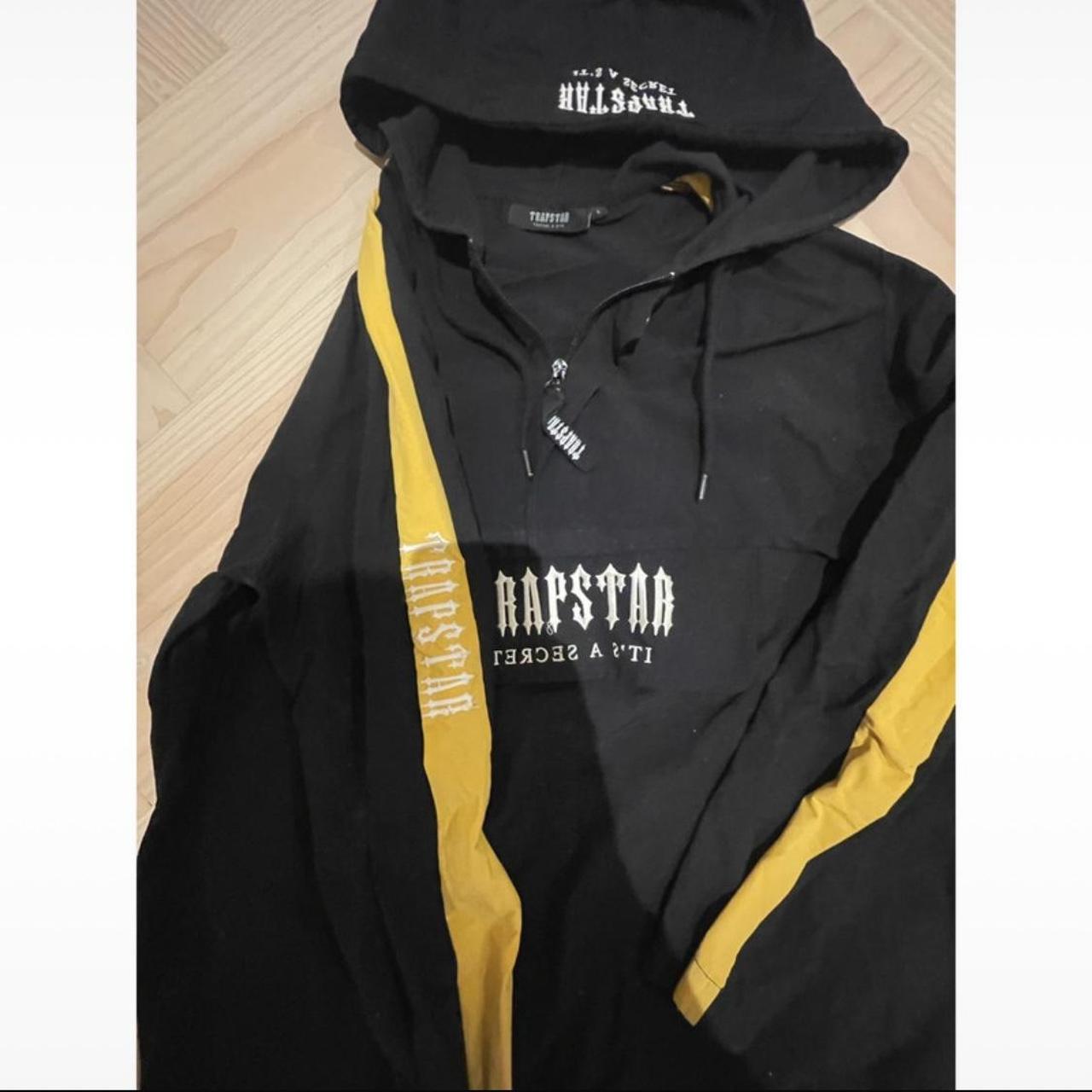 Trapstar Hoodie Black & Yellow Size L trapstar... Depop