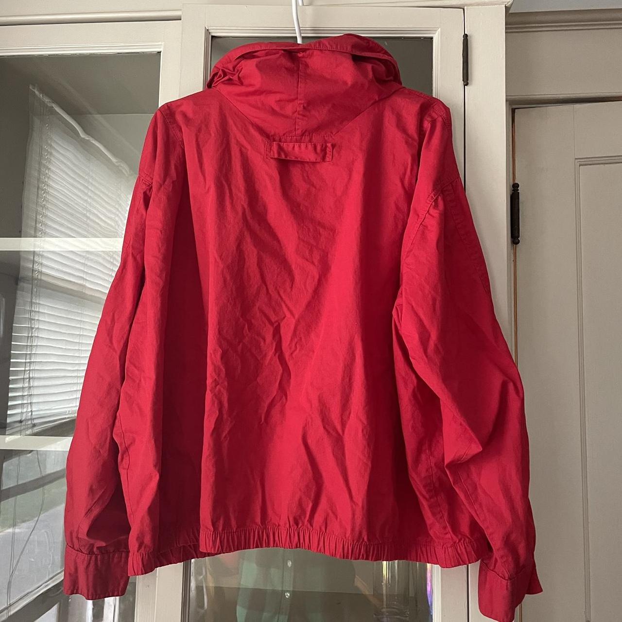 Red coach reversible zip up hooded windbreaker - Depop