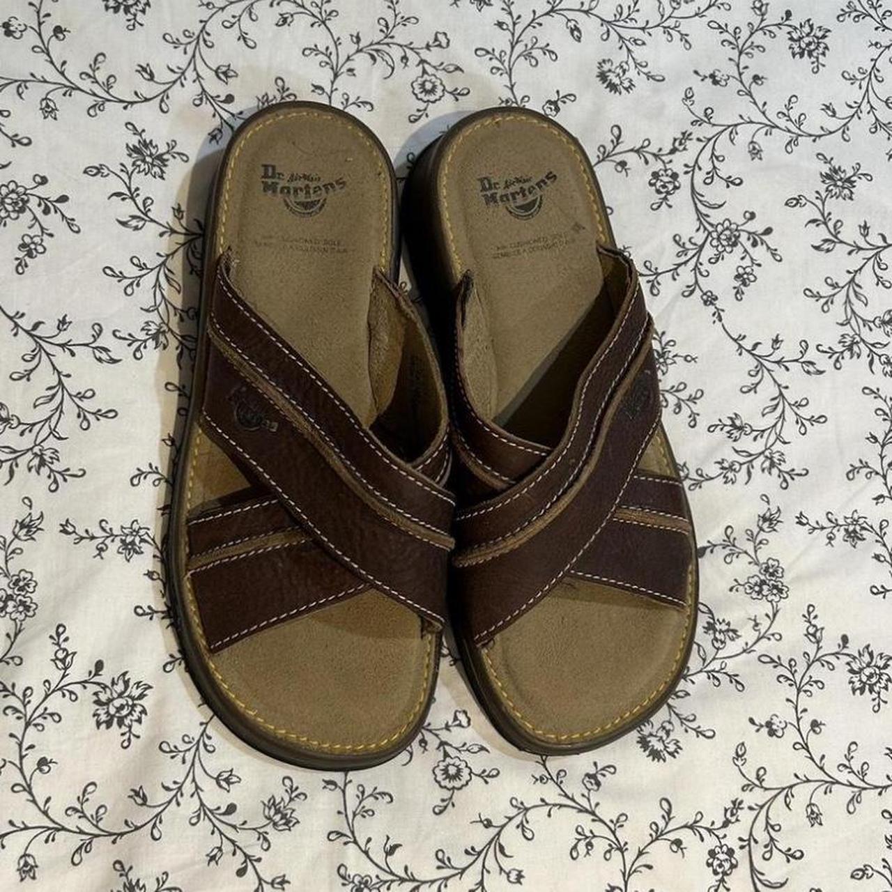 Vintage Doc Marten brown sandals🤎 Labeled as size 6... - Depop