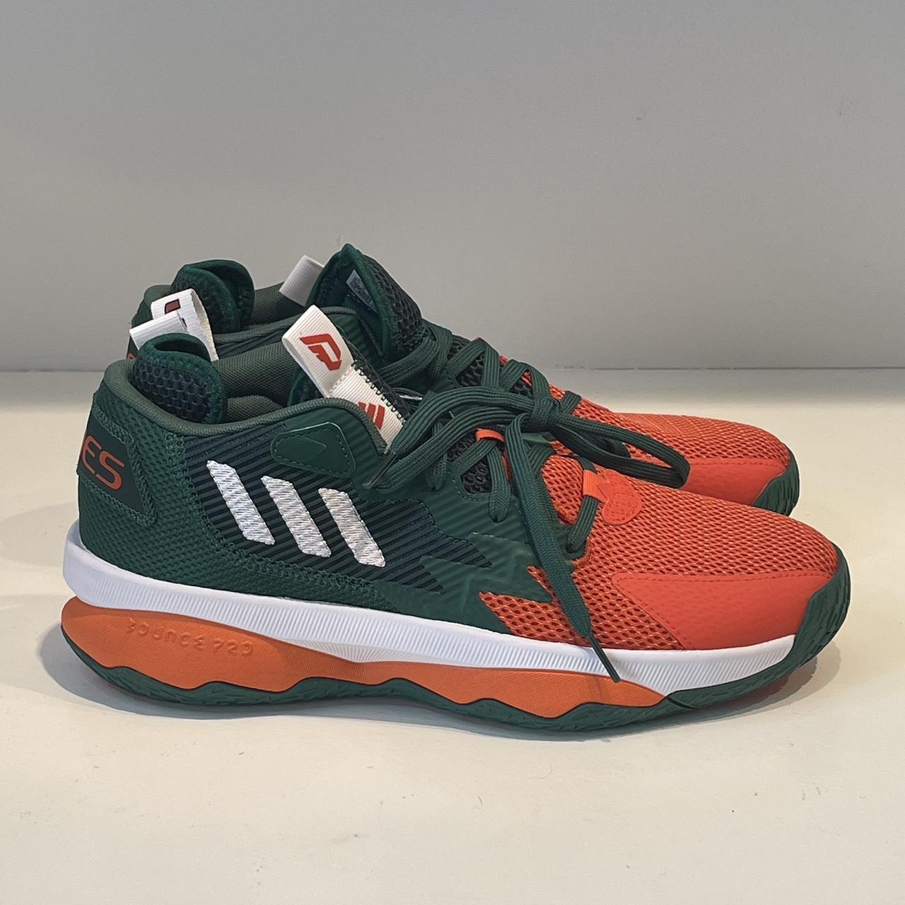 Adidas Dame 8 PE Miami Hurricanes size us mens. Depop