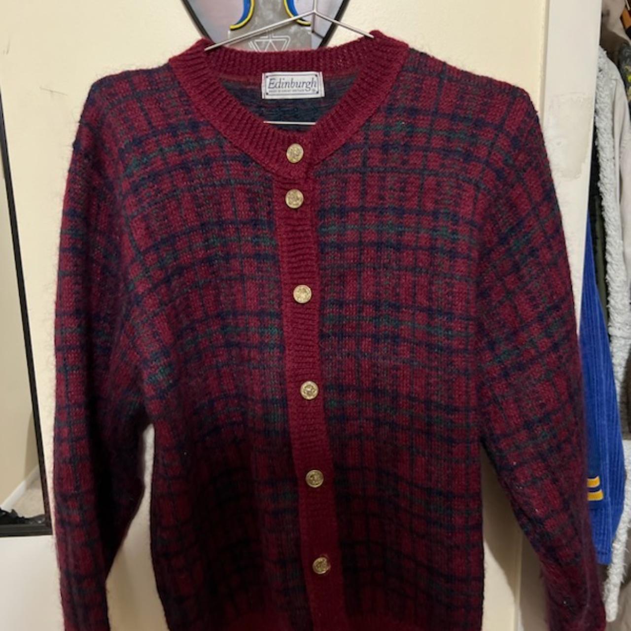 Edinburgh Woollen Mill Men's Burgundy Jacket Depop