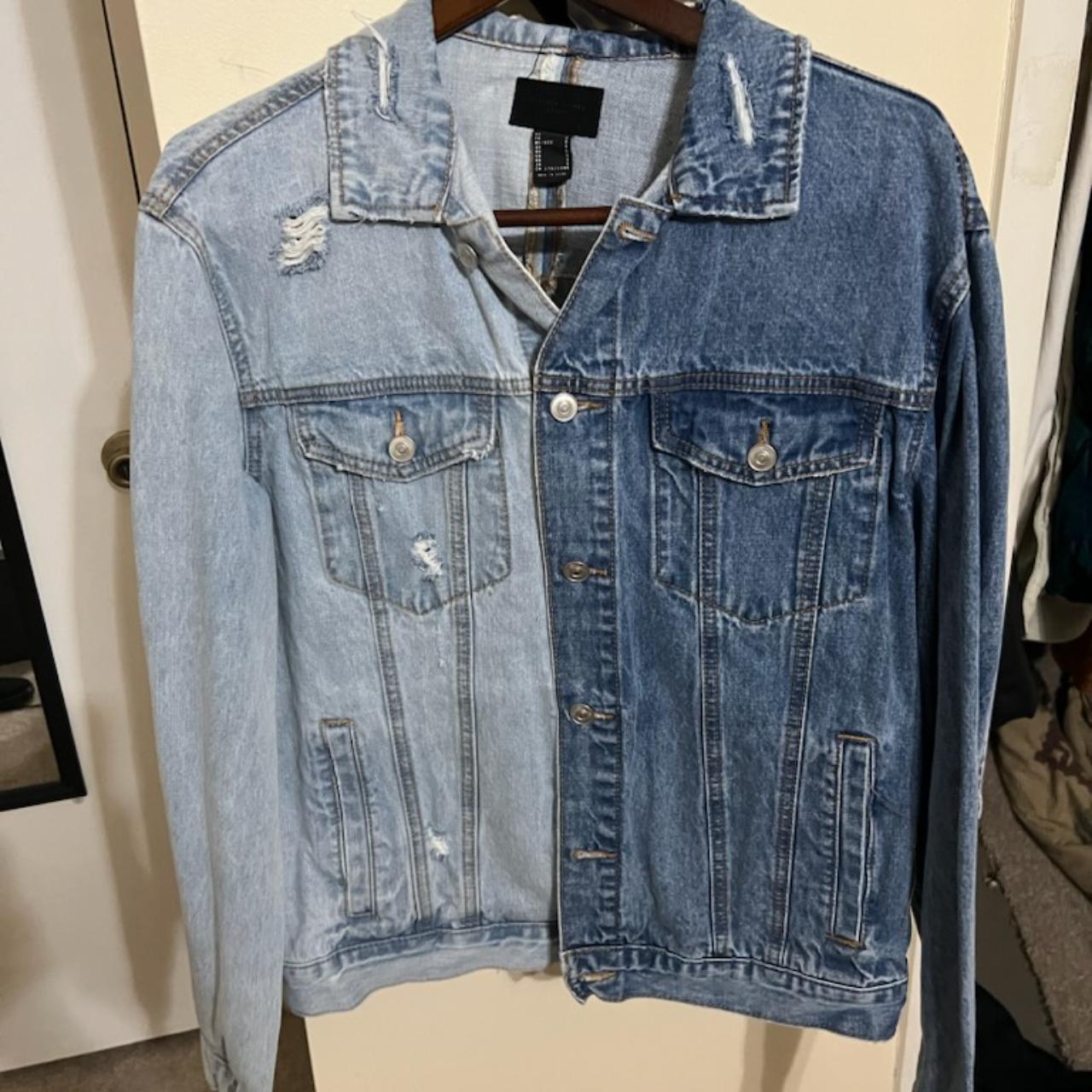 Reworked denim sale jacket forever 21