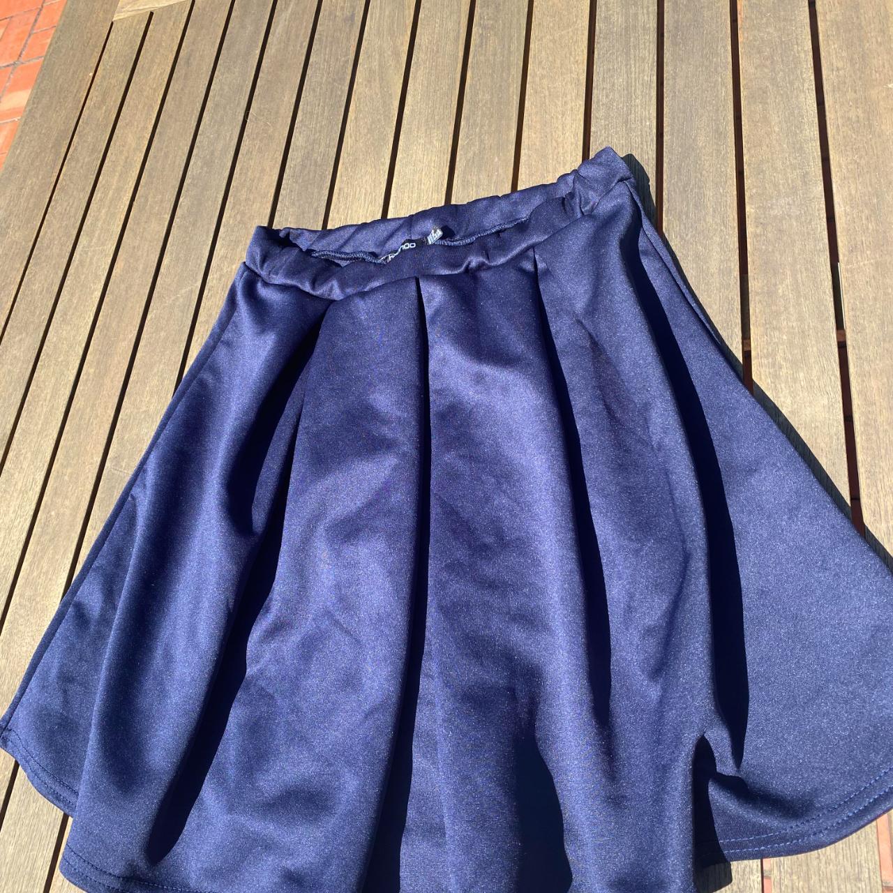 Boohoo Navy Skater skirt. - Depop