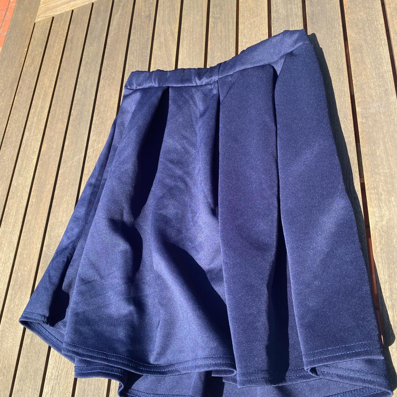 Boohoo Navy Skater skirt. Depop