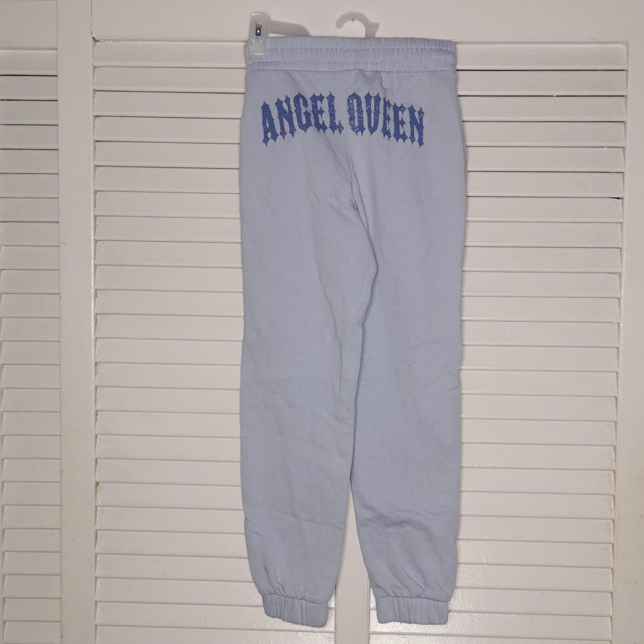 Y2K inspired Angel Queen joggers Sweatpants Size Depop