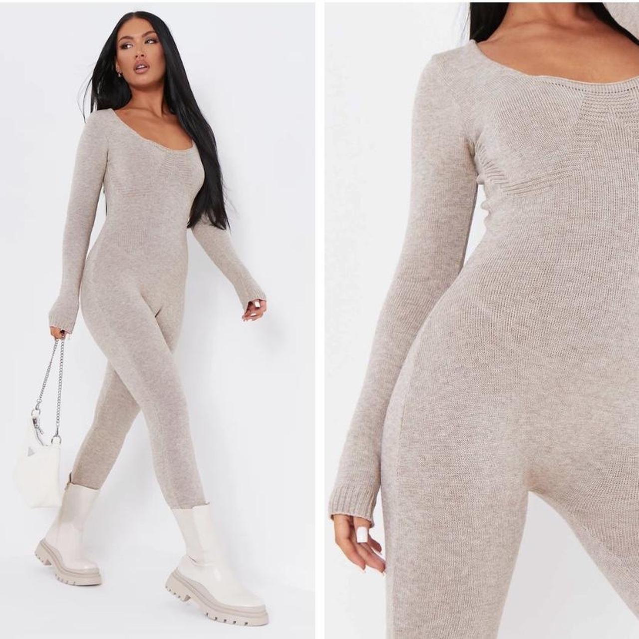 Missy Empire Savannah Oatmeal Knitted Long Sleeve... Depop