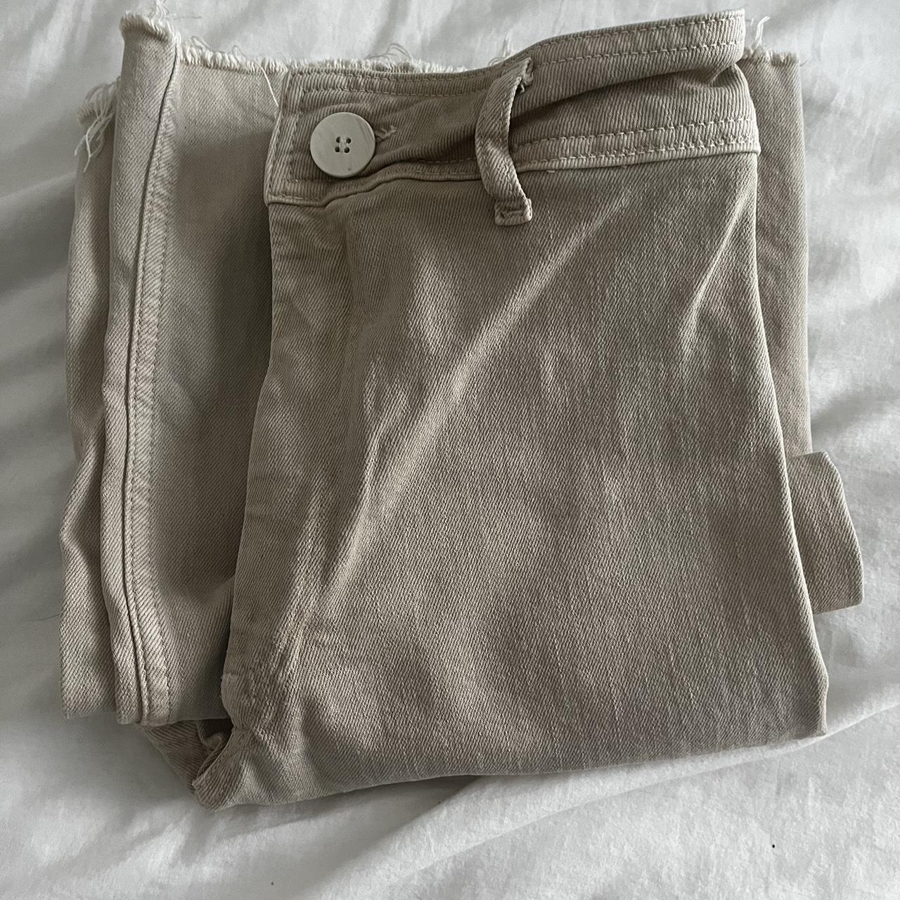 Zara Basic z1975 White Sailor Style Jeans. #zara - Depop