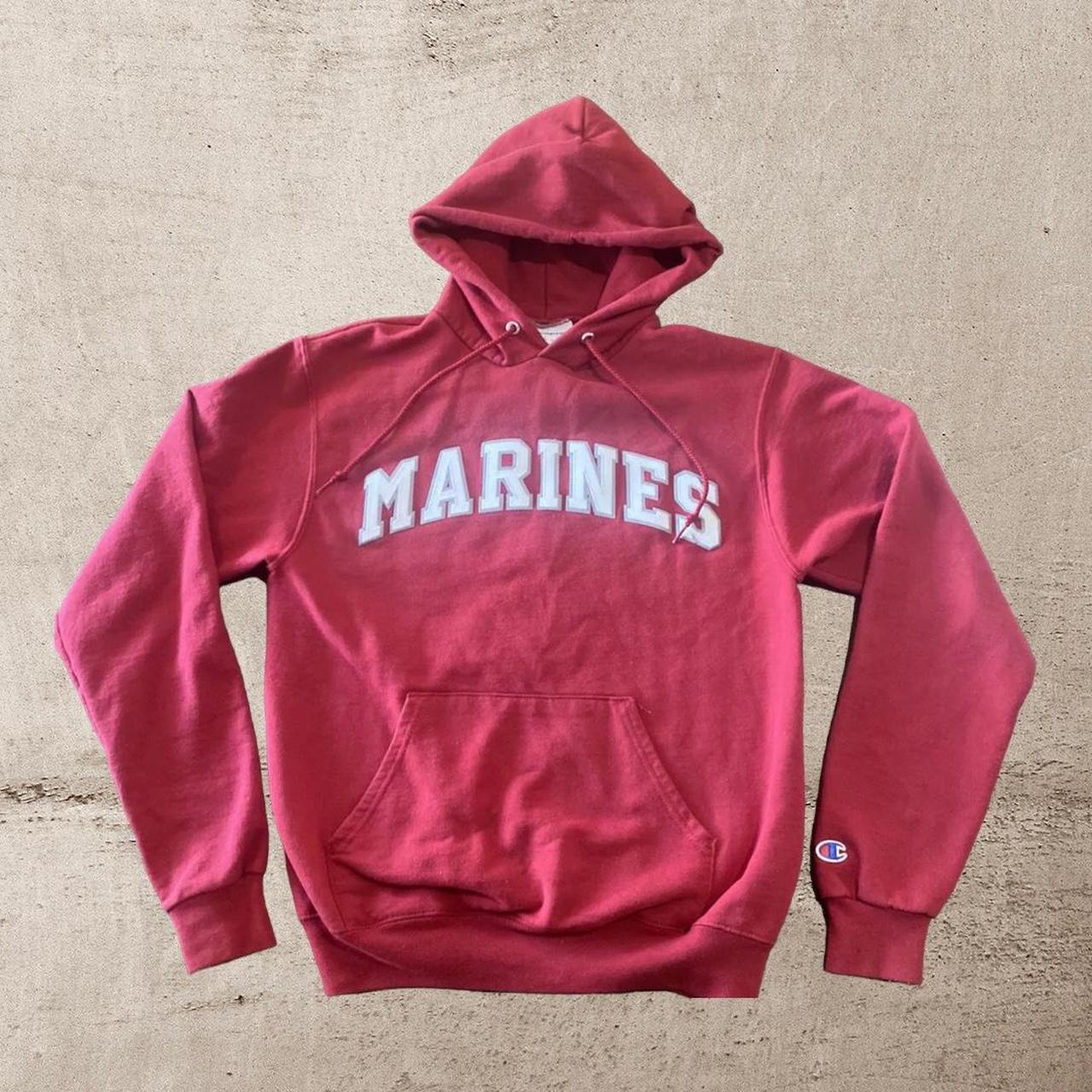 Champion US Marine Corps Hoodie Sweatshirt Size Mens... - Depop