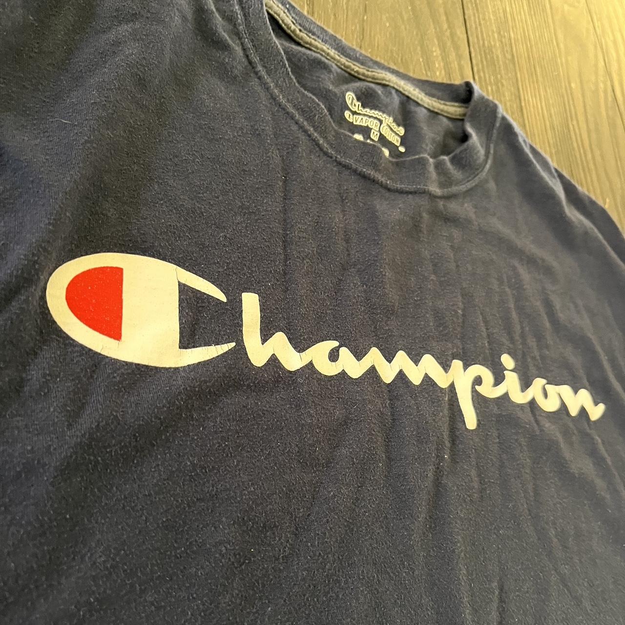 Champion Men's Navy T-shirt | Depop