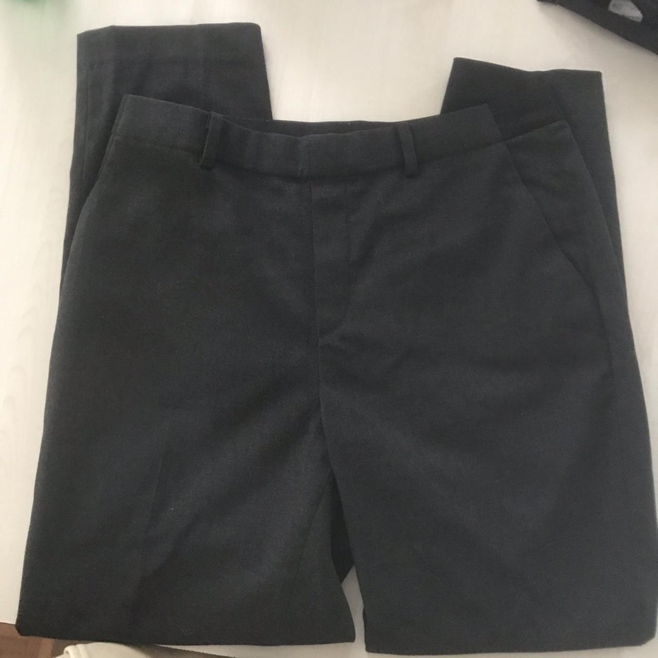 Uniqlo dark grey suit trousers Excellent... - Depop