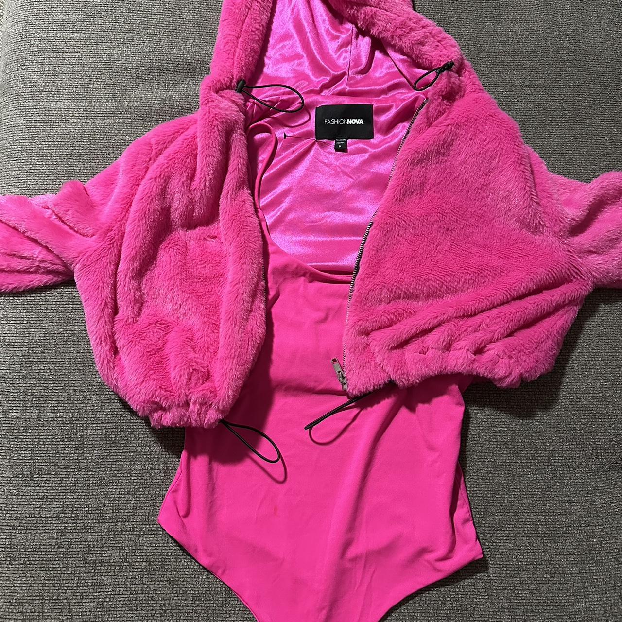 Fashion Nova Women's Pink Jacket Depop