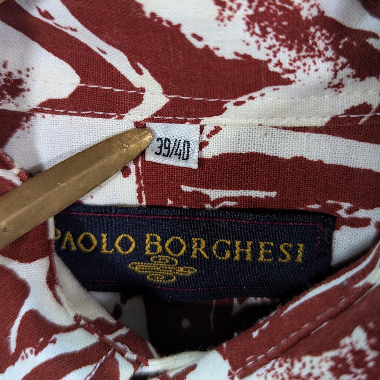 90's Vintage Wavey Shirt. Paolo Borghesi white and... - Depop