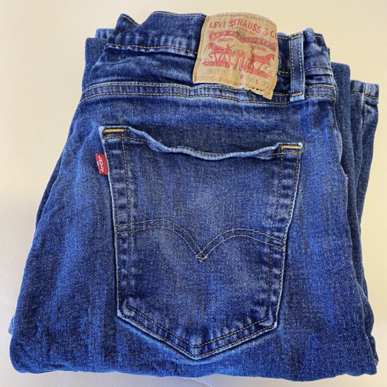 Levi 505 W36 L32 Blue Jeans Brand - Levi 505 Waist -... - Depop